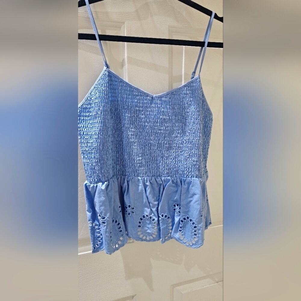 No Boundaries XL Smocked Baby doll Eyelet Coquette Balletcore Whimsical Resort